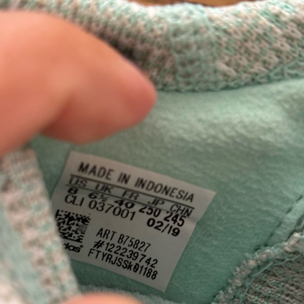Adidas Women's Pure Boost Mint Green Sneakers - Picture 4 of 9
